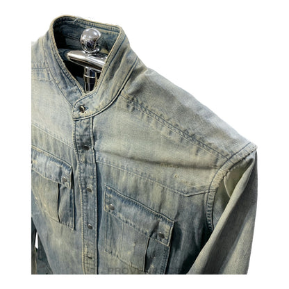 🔴 Balmain Sample Denim Shirt - Destroyed