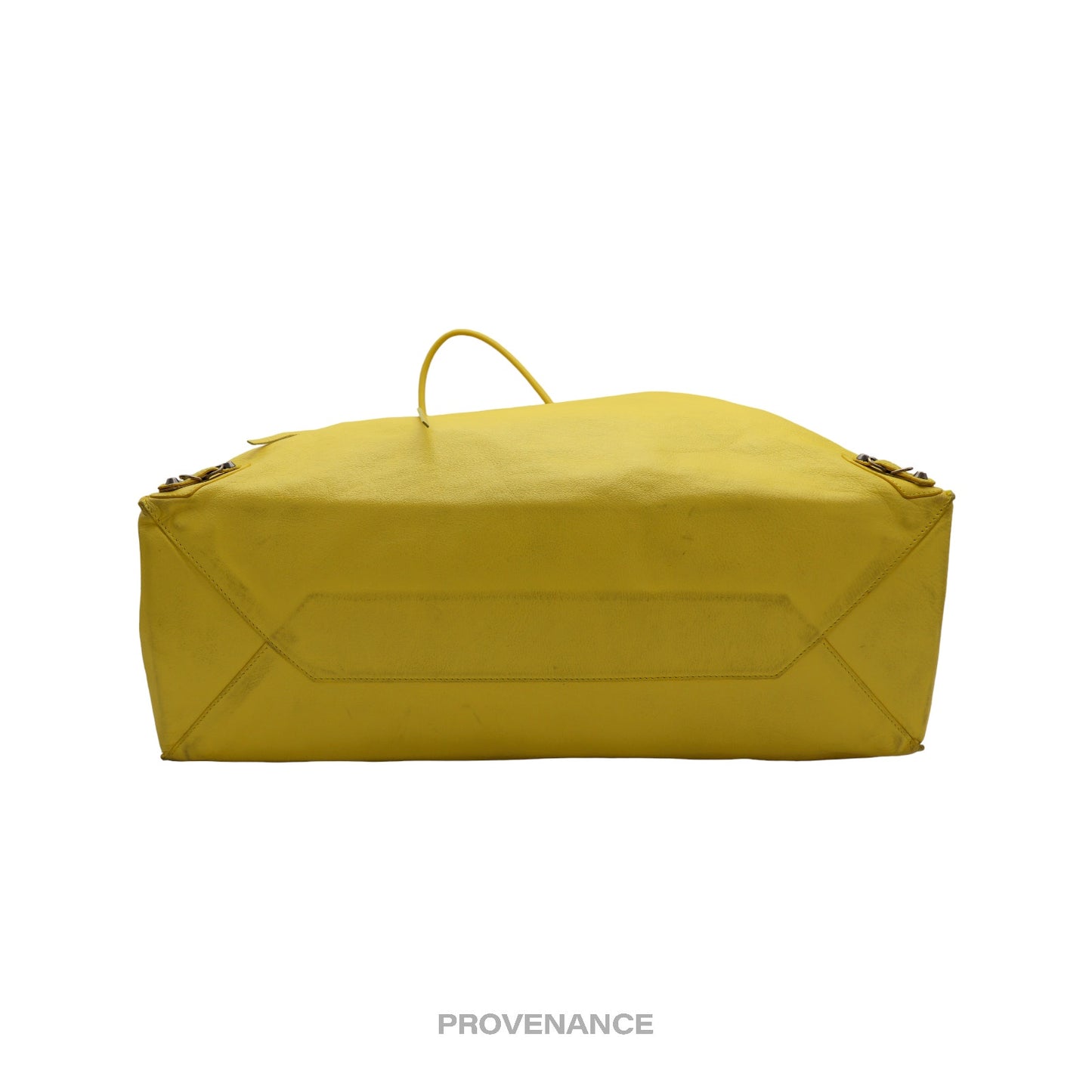 🔴 Balenciaga Papier A4 Tote Bag - Yellow Leather