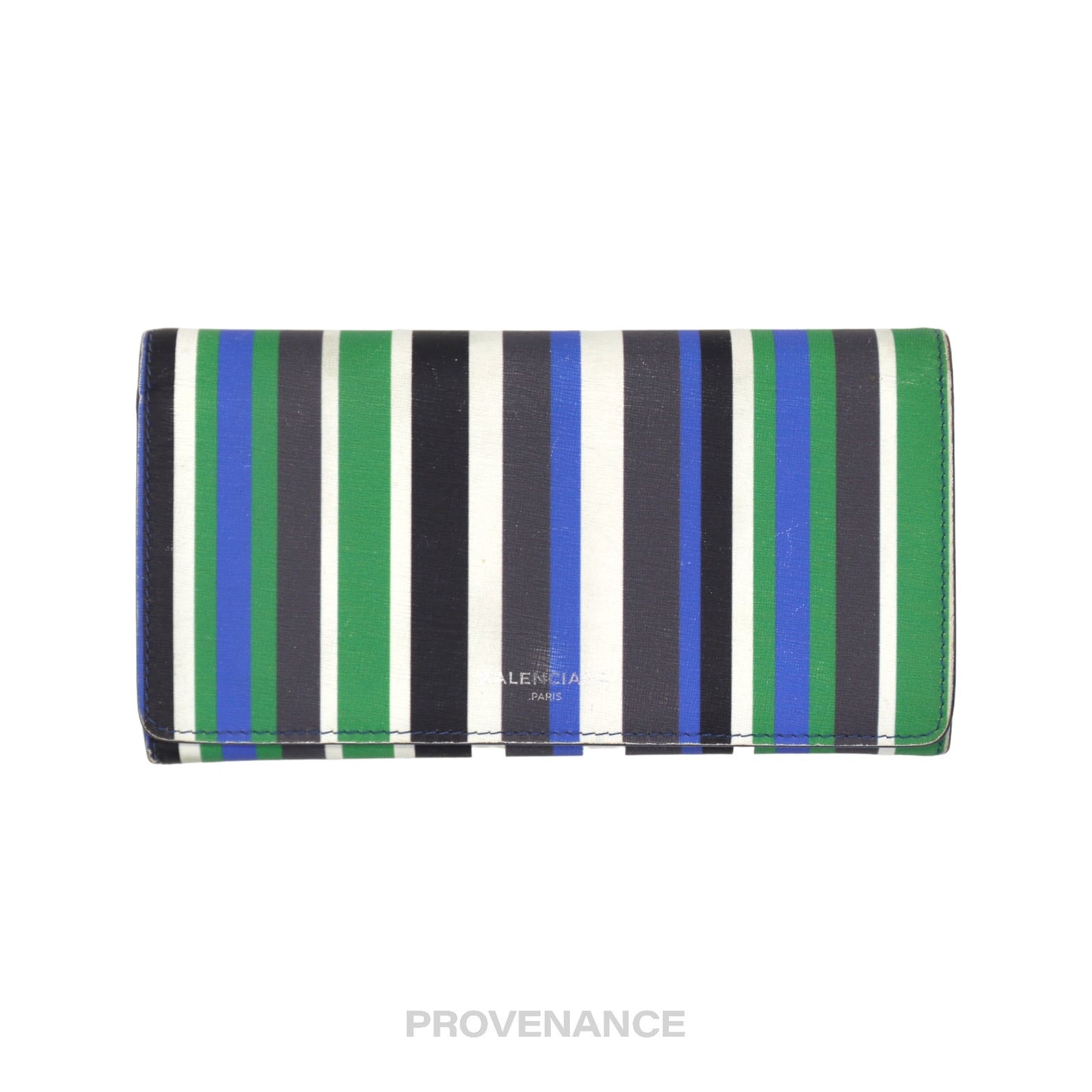 🔴 Balenciaga Snap Long Wallet - Bazaar Striped