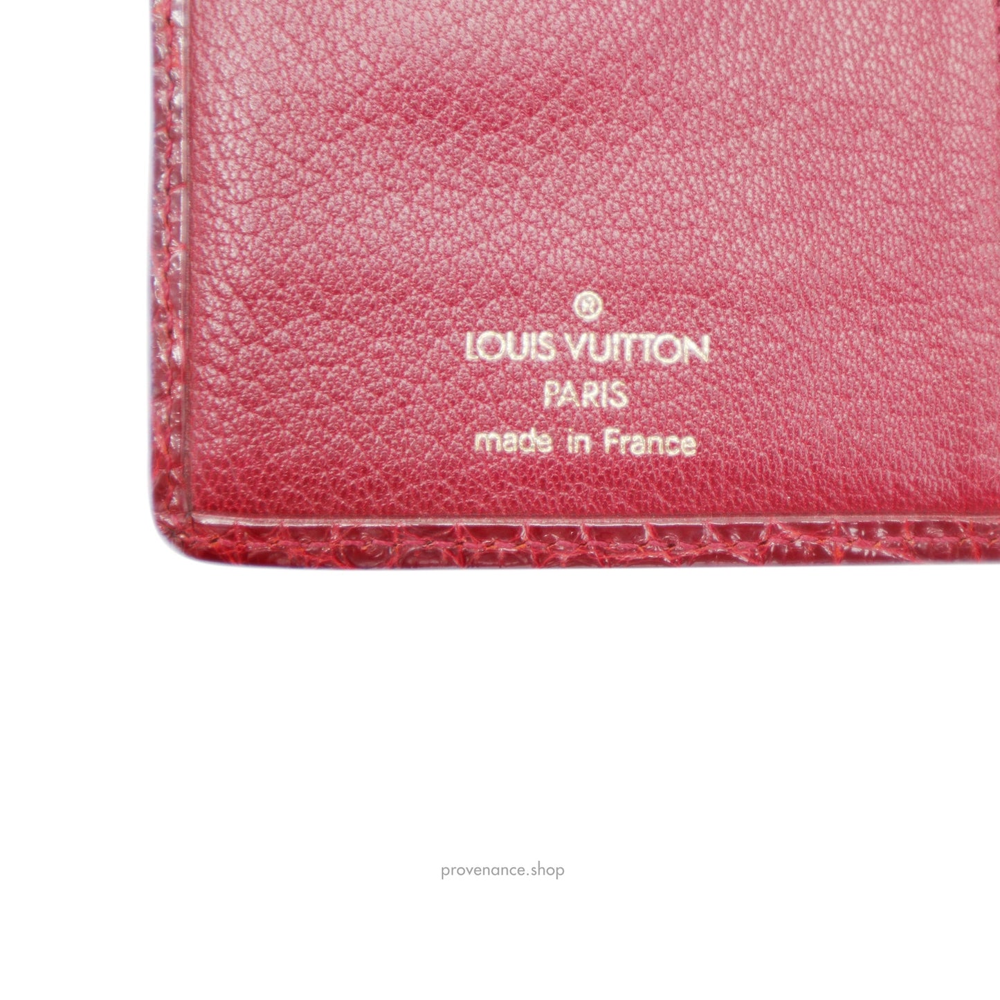 🔴Louis Vuitton Agenda Fonctionnel PM - Alligator Rubis