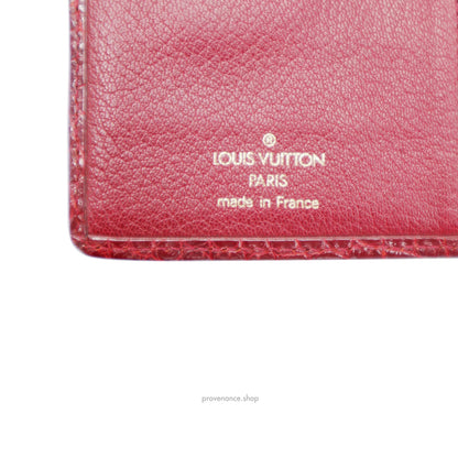 🔴Louis Vuitton Agenda Fonctionnel PM - Alligator Rubis