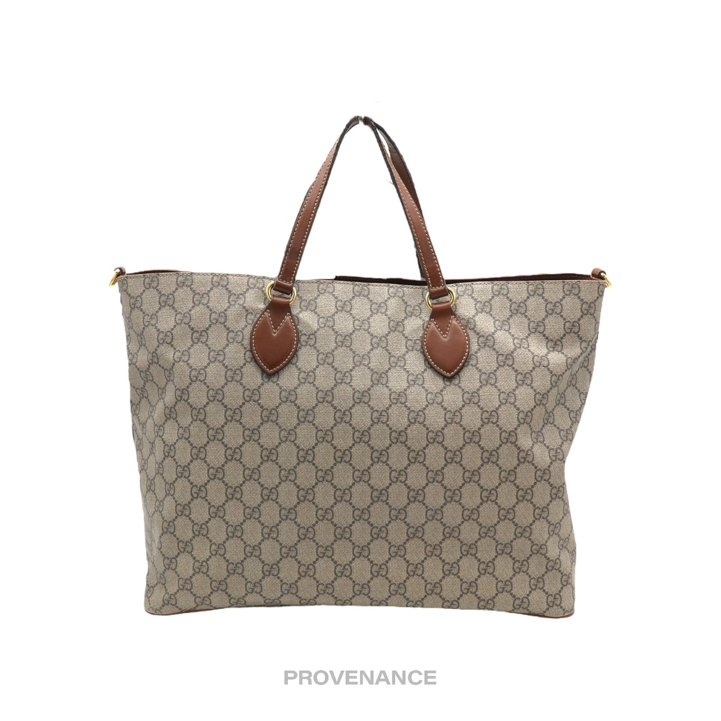 🔴 Gucci Tote Bag - GG Supreme Canvas Brown