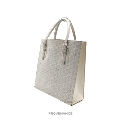 🔴 Goyard Comores Tote Bag - White Goyardine