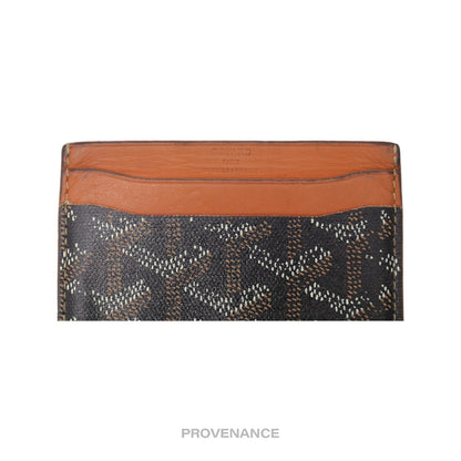 🔴 Goyard Saint Sulpice Card Holder - Black/Tan Goyardine