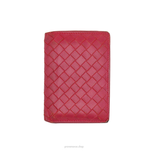 🔴 Bottega Veneta Pocket Organizer Wallet - Raspberry