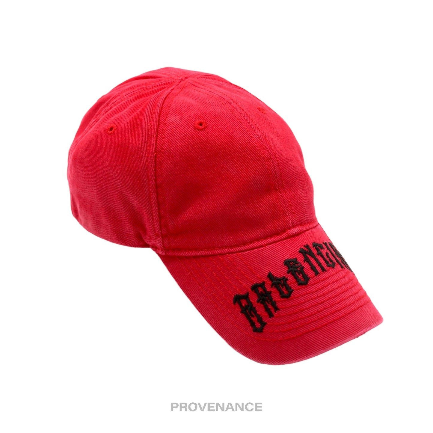 🔴 Balenciaga Tattoo Embroidered Logo Cap - Red