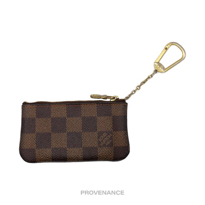 🔴 Louis Vuitton Key Pouch Cles -  Damier Ebene