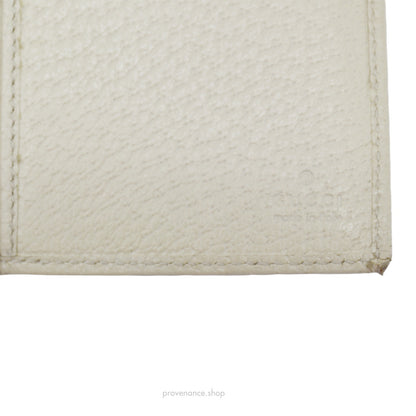 🔴 Gucci GG Canvas Long Wallet - White