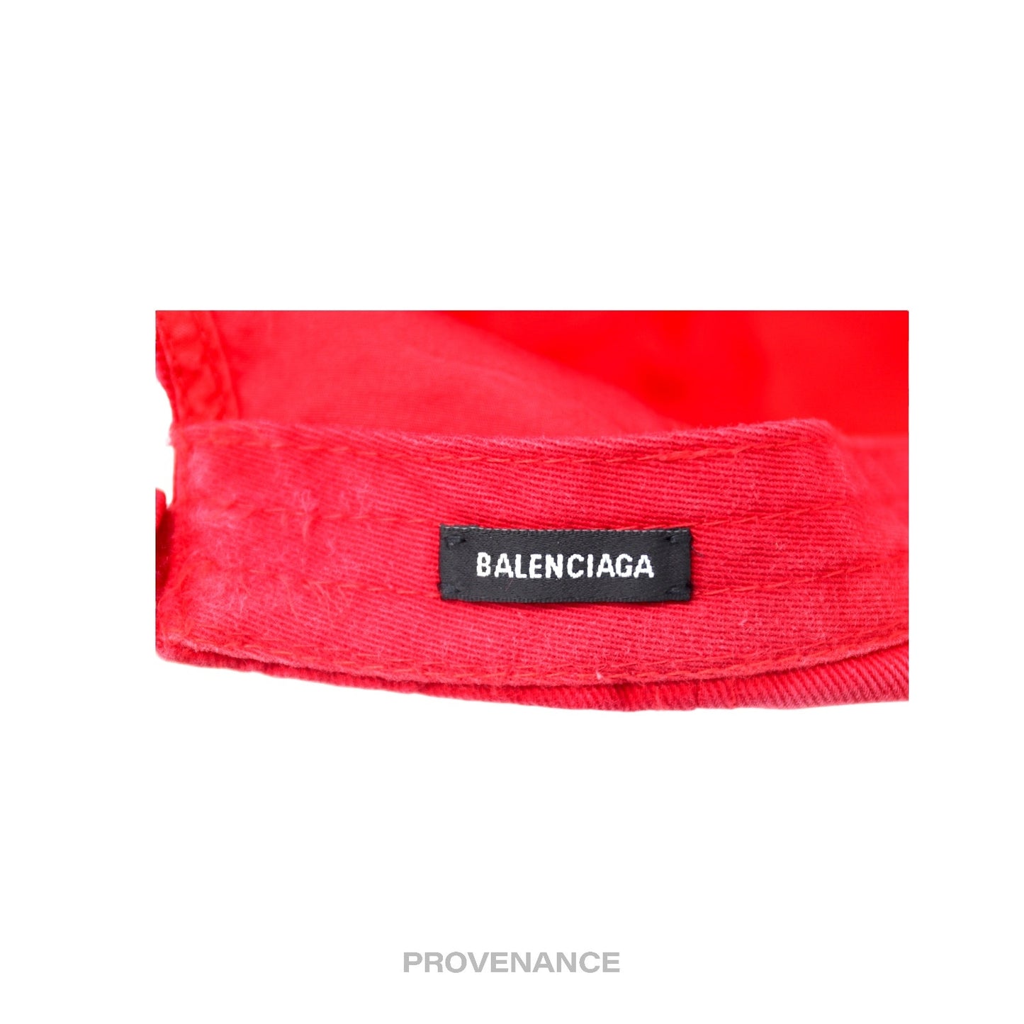 🔴 Balenciaga Tattoo Embroidered Logo Cap - Red