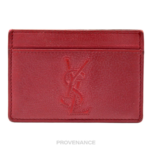 🔴 YSL Cardholder Wallet - Red Leather
