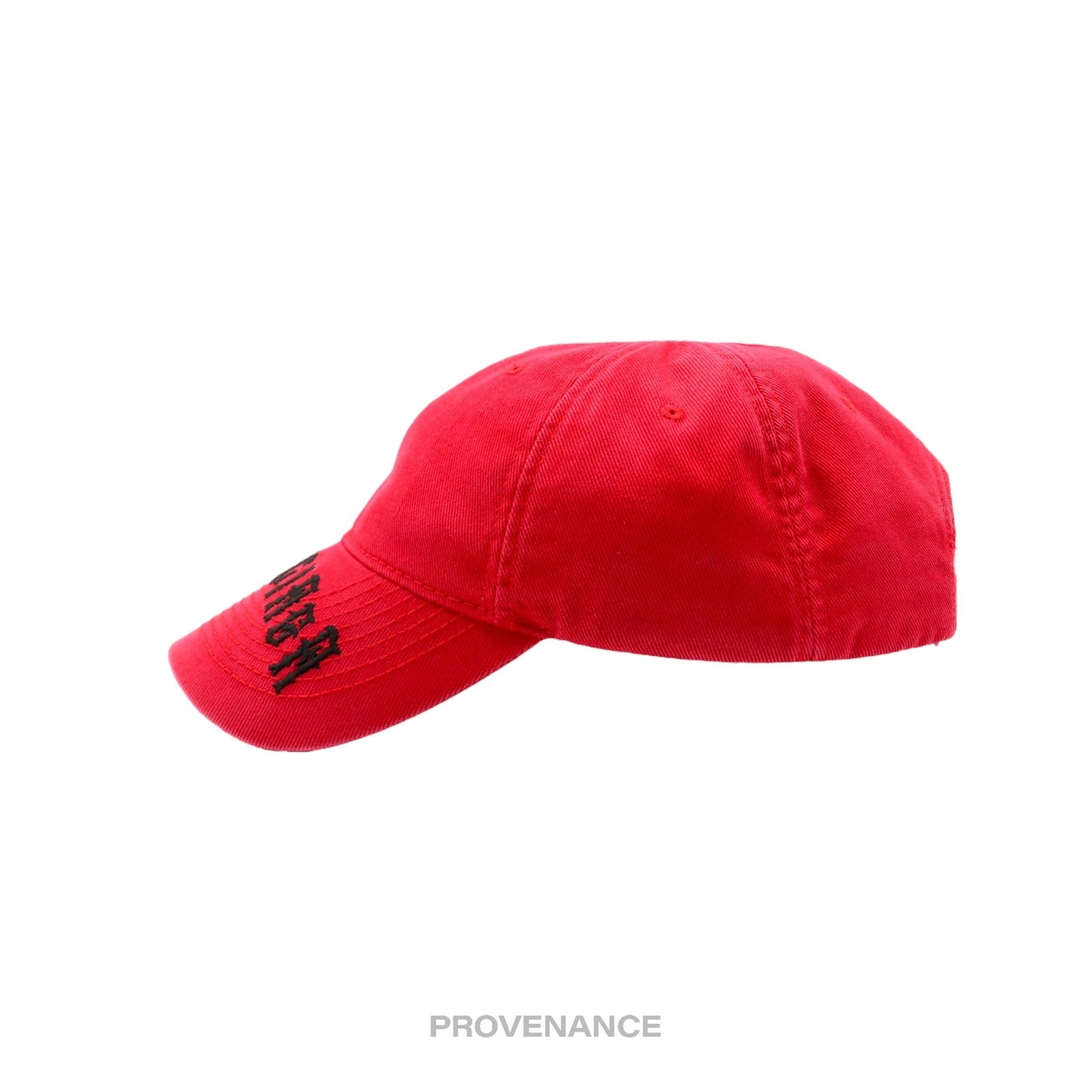 🔴 Balenciaga Tattoo Embroidered Logo Cap - Red