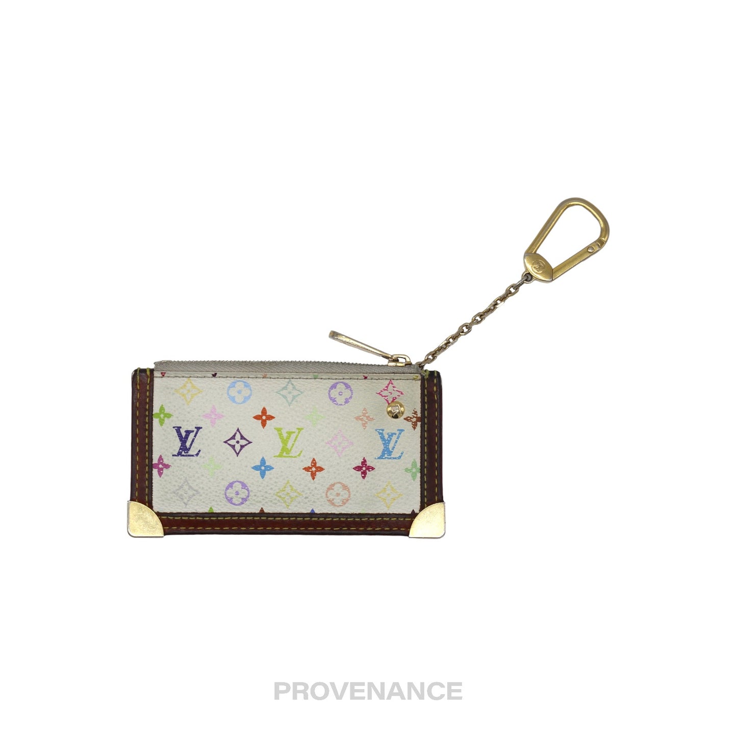 🔴 Louis Vuitton X Takashi Murakami Key Pouch Pochette Clés - Monogram Multicolore