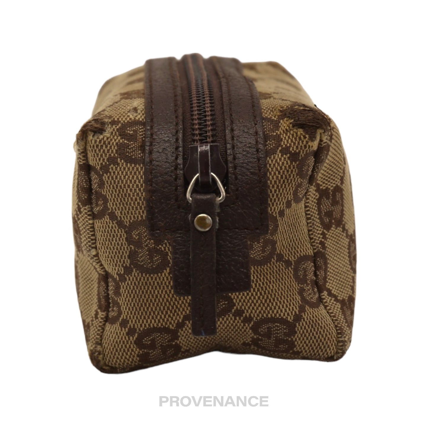 🔴 Gucci Cosmetic Pouch - Brown GG Canvas