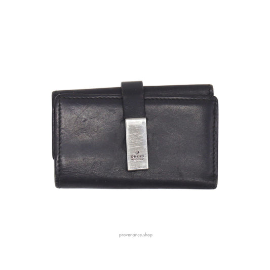 🔴 Gucci 6 Key Holder - Black Leather