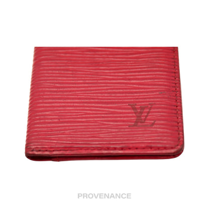 🔴 Louis Vuitton Pocket Organizer Wallet - Red Epi Leather