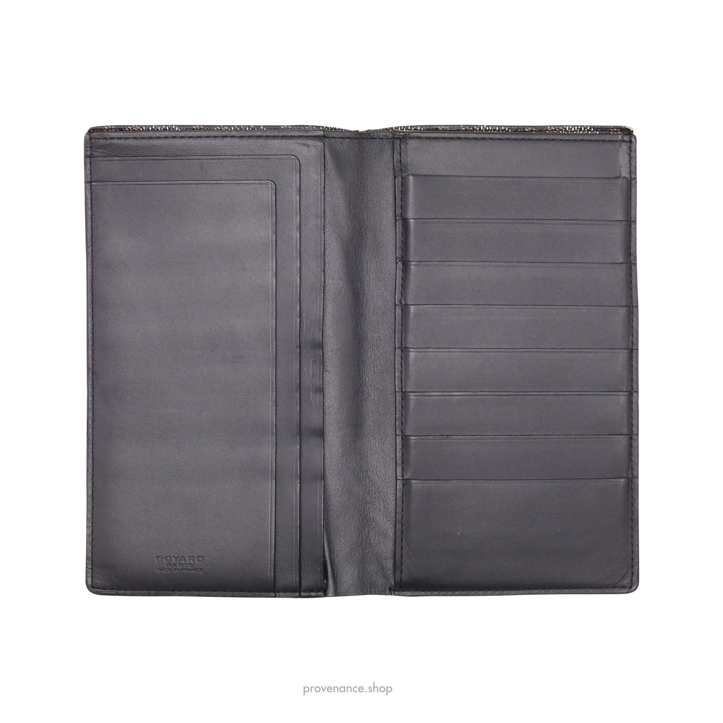 🔴 St. Roch Vertical Long Wallet - Black Goyardine