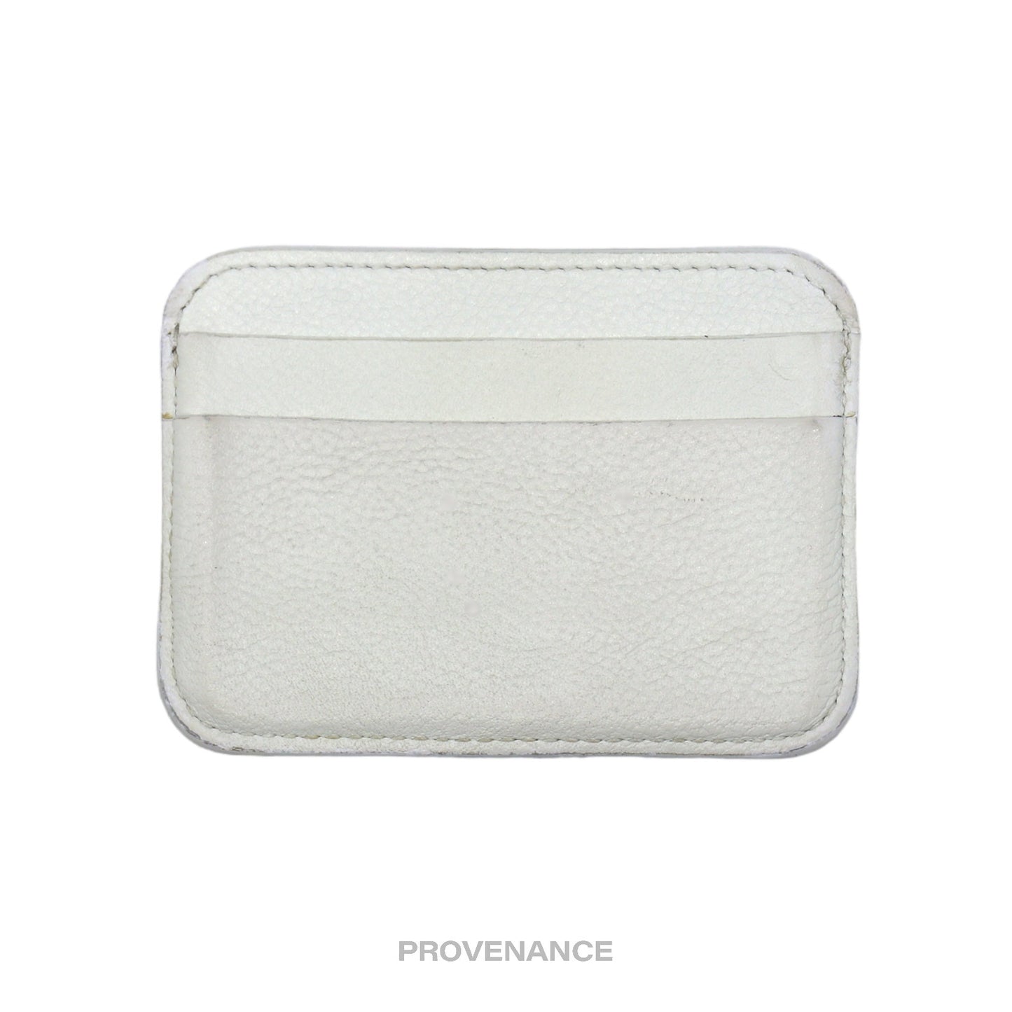 🔴 Balenciaga BB Card Holder Wallet - White Leather