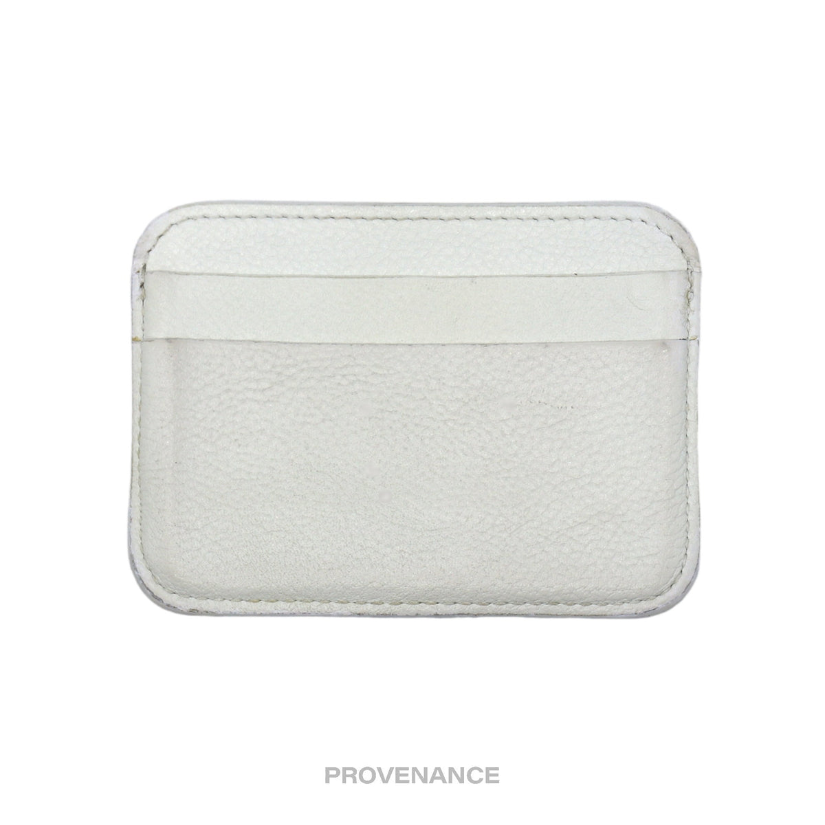 🔴 Balenciaga BB Card Holder Wallet - White Leather