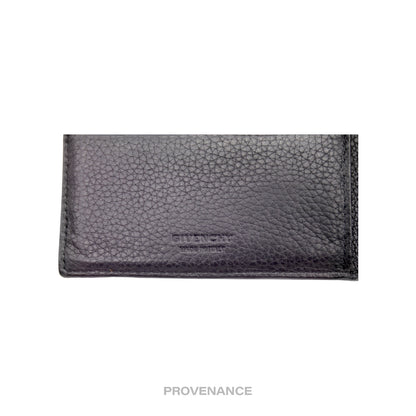 🔴 Givenchy 8CC Logo Bifold Wallet - Black Grained Leather