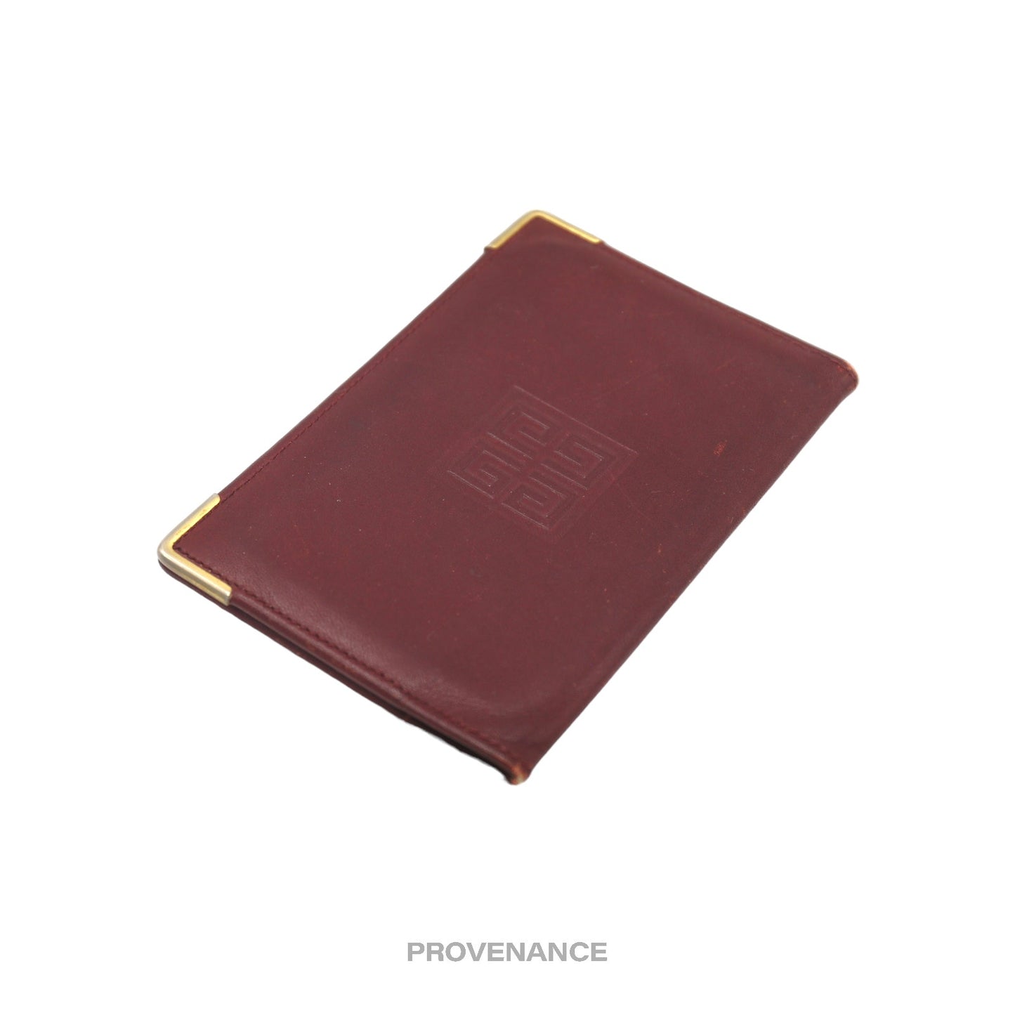 🔴 Givenchy Pocket Organizer Wallet - Burgundy Leather