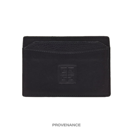 🔴 Givenchy Logo Gentleman Card Holder - Black Leather
