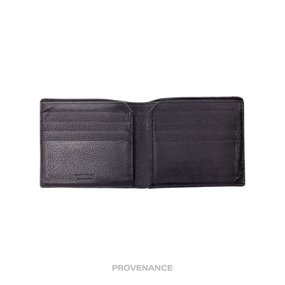 🔴 Givenchy 8CC Logo Bifold Wallet - Black Grained Leather