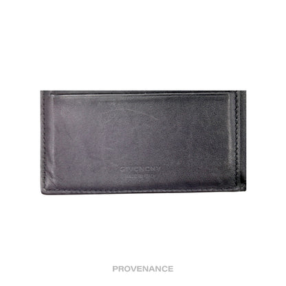 🔴 Givenchy 8CC Address Bifold Wallet - Black Leather