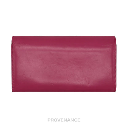 🔴 Saint Laurent Paris SLP Long Wallet - Pink