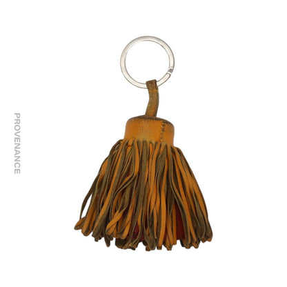 🔴 Hermes Milo Carmen Keychain - Orange/Red Leather