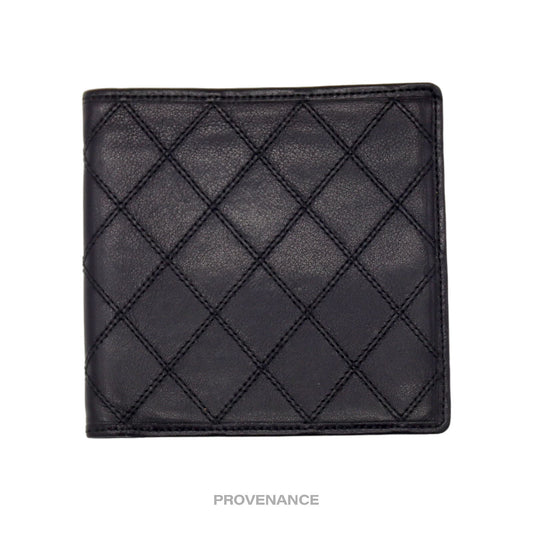 🔴 Chanel 8CC Bifold Wallet - Black Quilted Calfskin