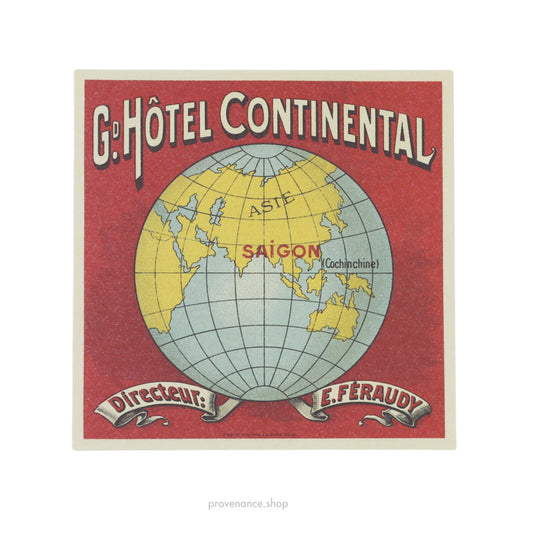 🔴 Hotel Label Sticker Postcard - G Hotel Continental