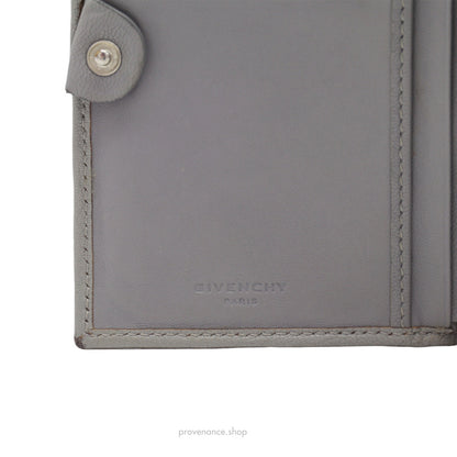 🔴 Givenchy Trifold Wallet - Grey Tumbled Leather