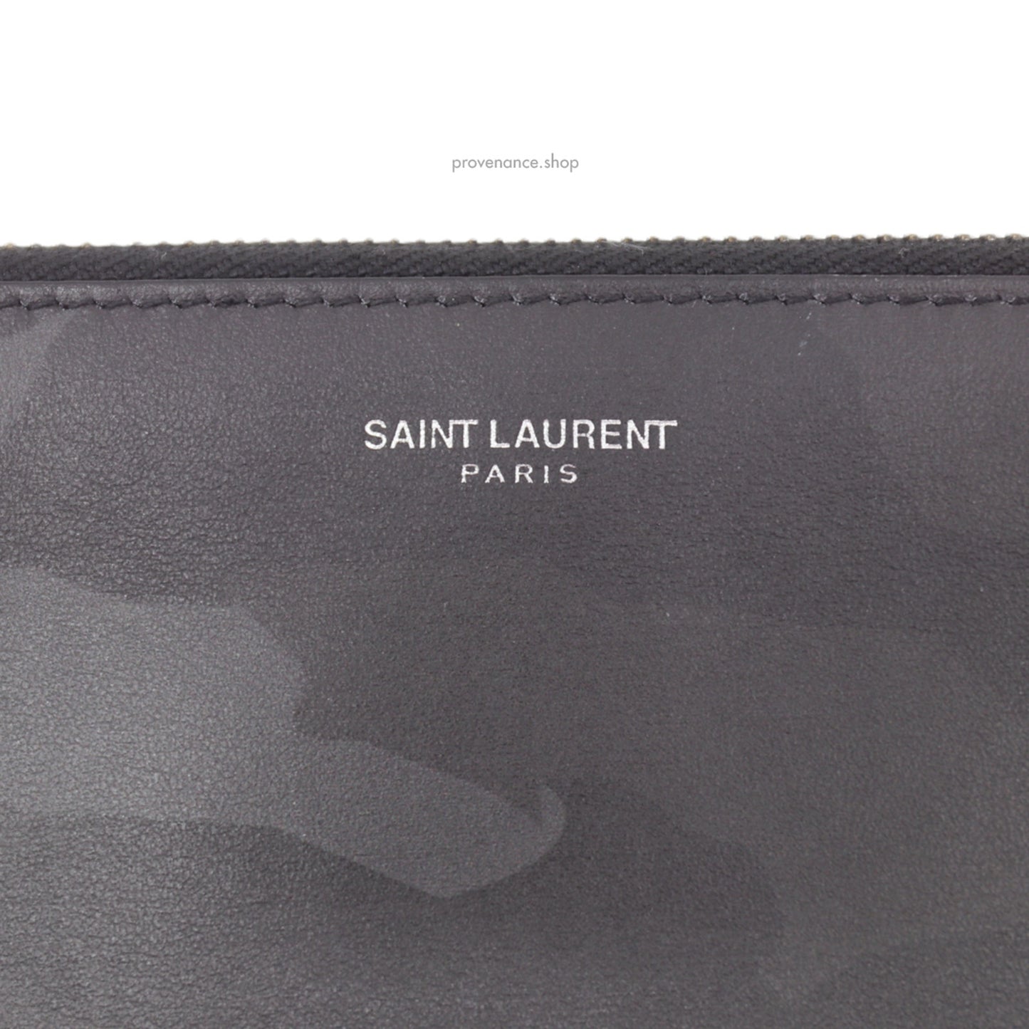 🔴 Saint Laurent Paris SLP Zipped Pouch - Shadow Camo