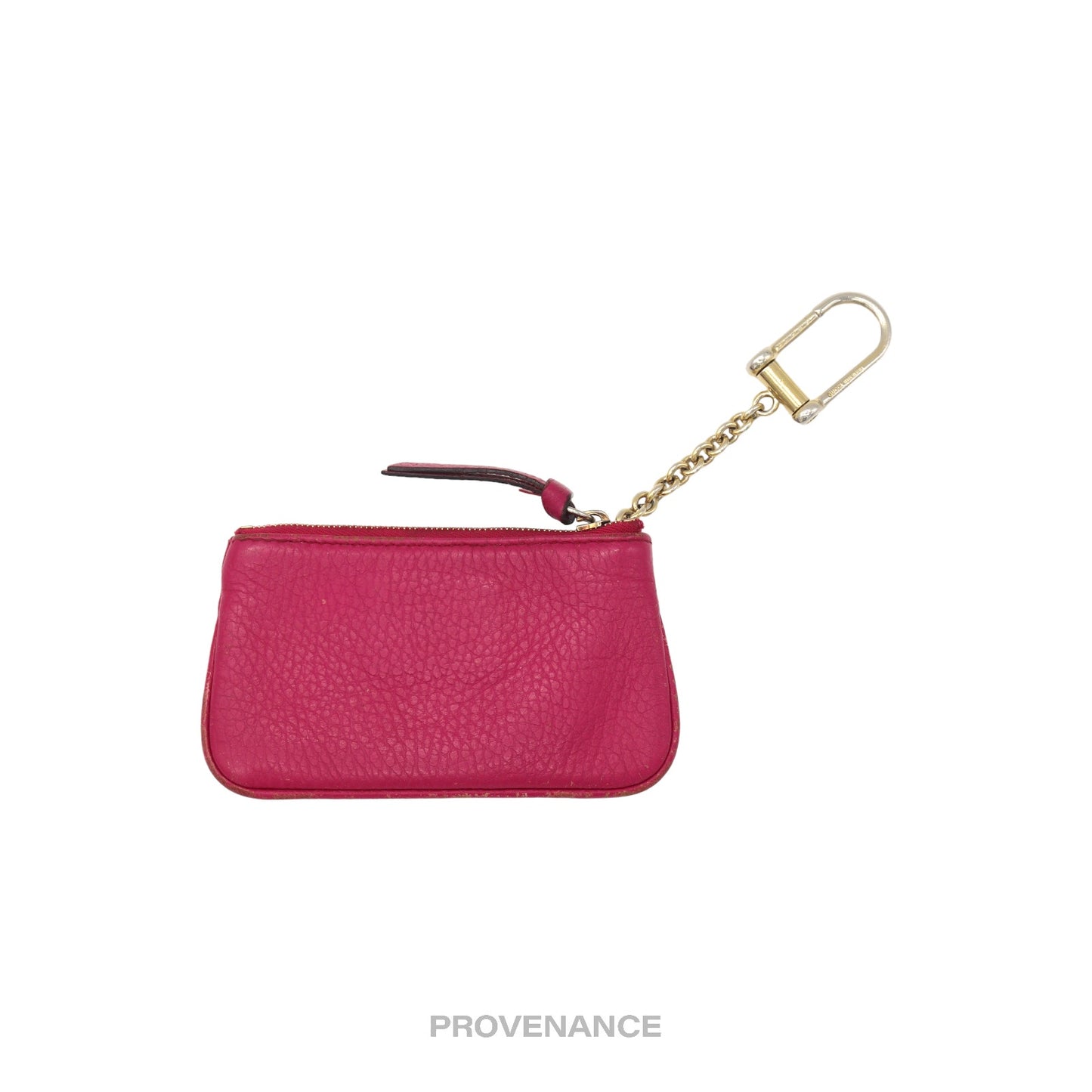 🔴 Gucci "Made in Italy" Key Pouch Cles - Pink Leather