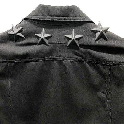 🔴 Givenchy Star-Studded Denim Jacket - Black