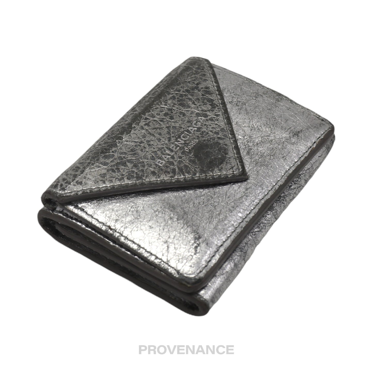 🔴 Balenciaga Papier Mini Wallet - Metallic