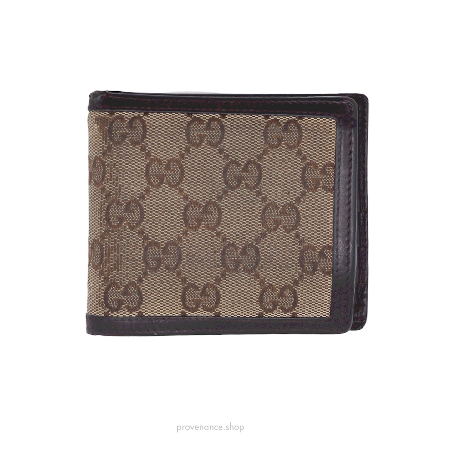 🔴 Gucci GG Canvas Bifold Wallet - Brown