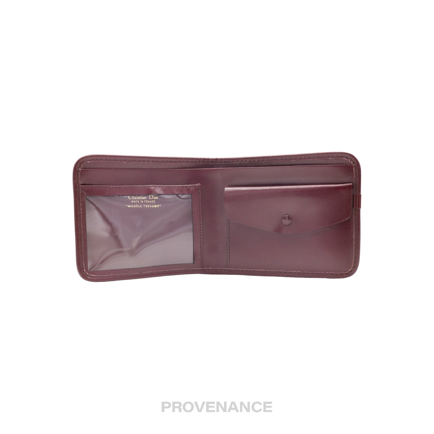 🔴 Dior Trotter Bifold Wallet - Burgundy Jacquard