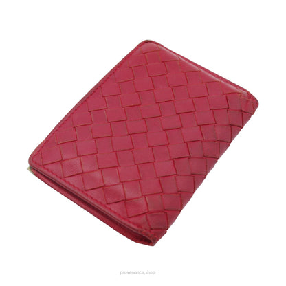 🔴 Bottega Veneta Pocket Organizer Wallet - Raspberry