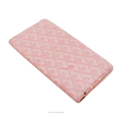 🔴 Goyard Richelieu Long Wallet - Pink Goyardine