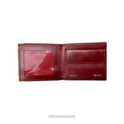 🔴 Givenchy Logo Bifold Wallet - Red Leather