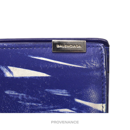 🔴 Balenciaga Wallet - Blue Abstract