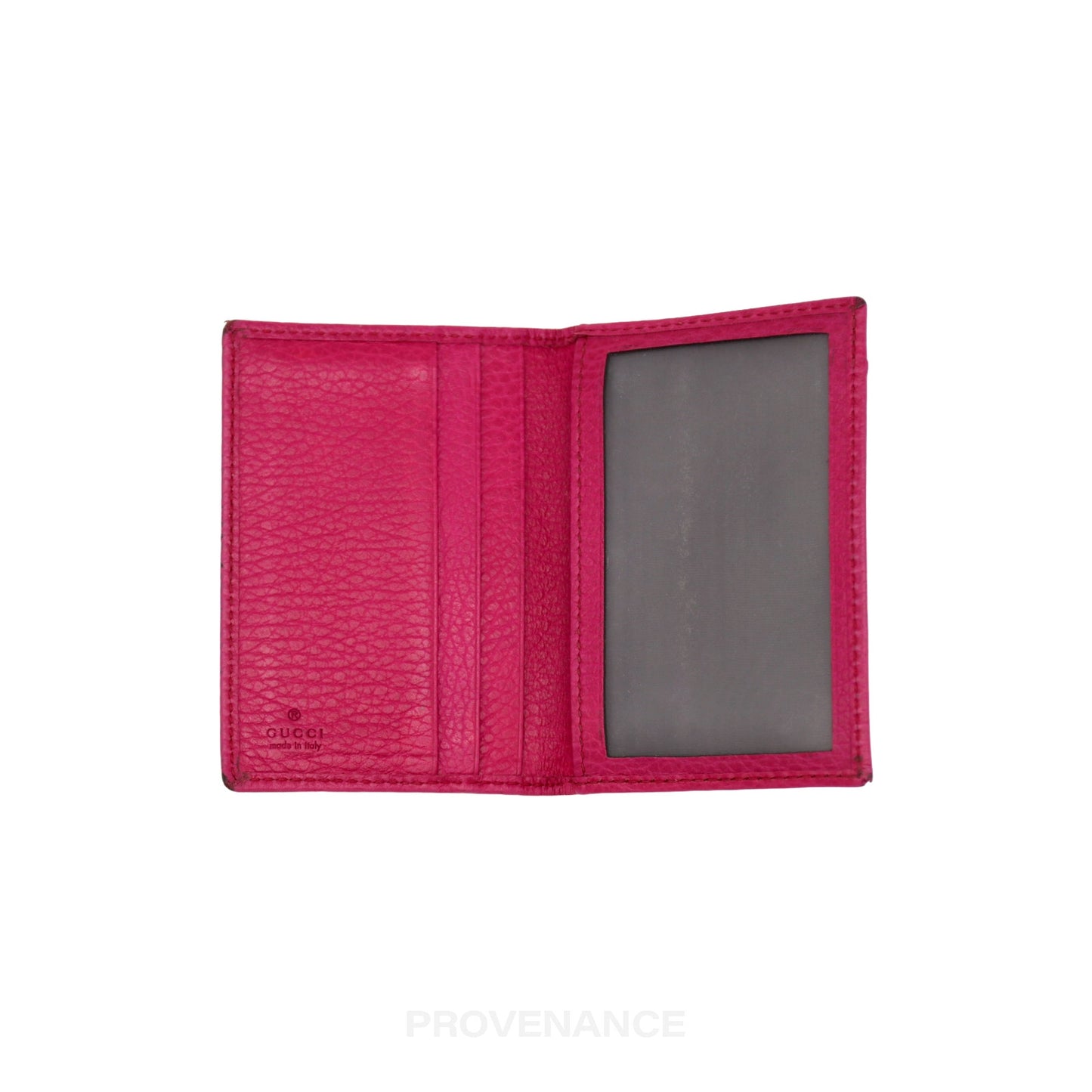 🔴 Gucci Pocket Organizer Wallet - Pink Tumbled Leather