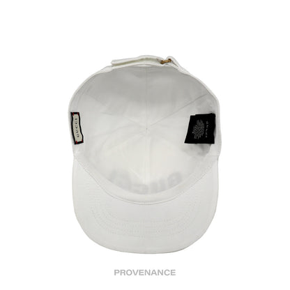 🔴 Gucci Campaign Hat Cap - White