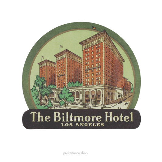 🔴 Hotel Label Sticker Postcard - The Biltmore Hotel