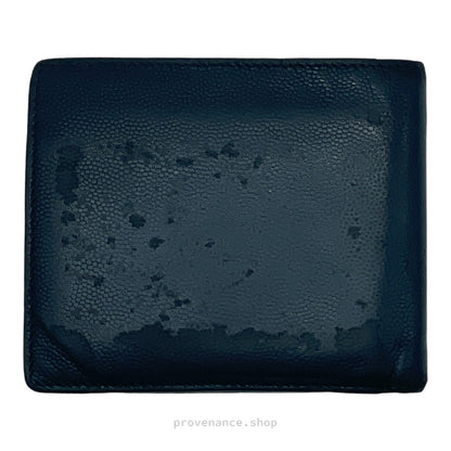 🔴 Saint Laurent Paris SLP Bifold Wallet - Navy