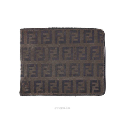 🔴 Fendi FF Zucca Bifold Wallet - Brown