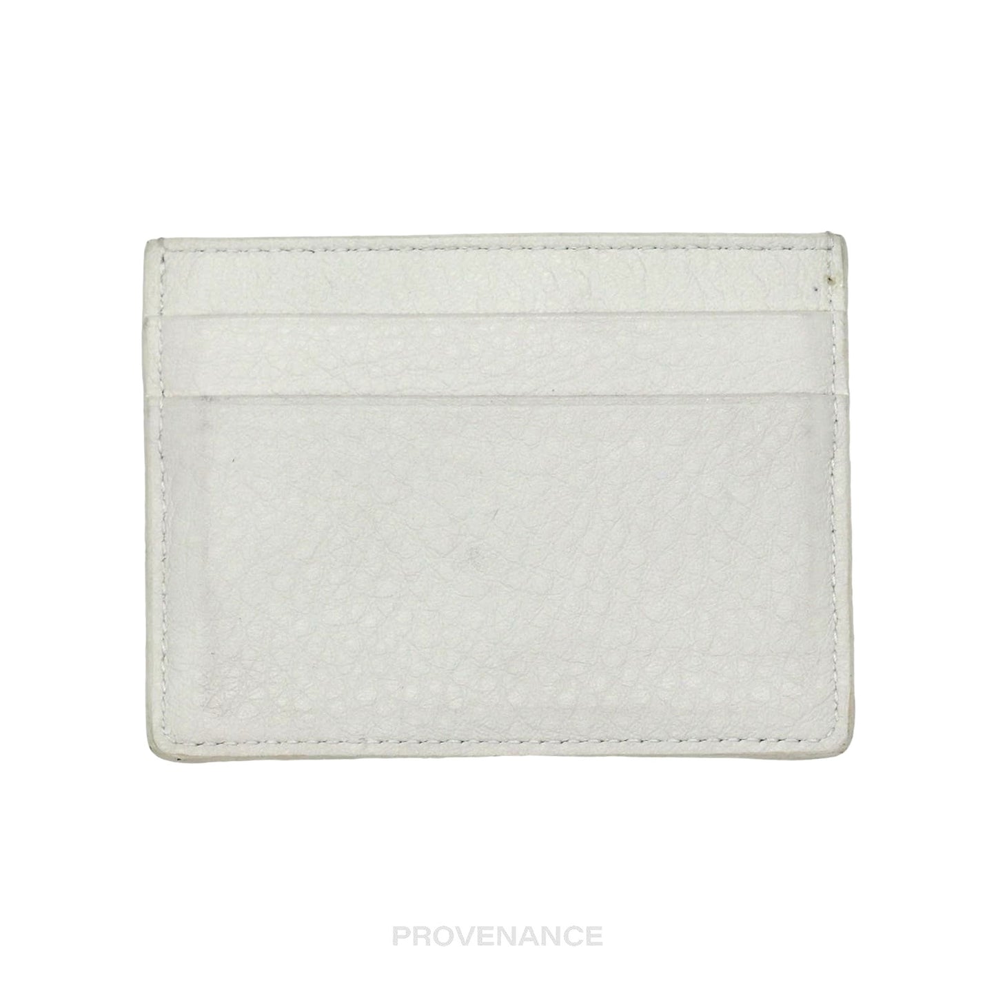 🔴 Balenciaga Logo Card Holder Wallet - White