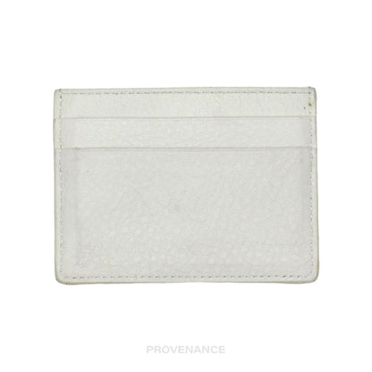 🔴 Balenciaga Logo Card Holder Wallet - White