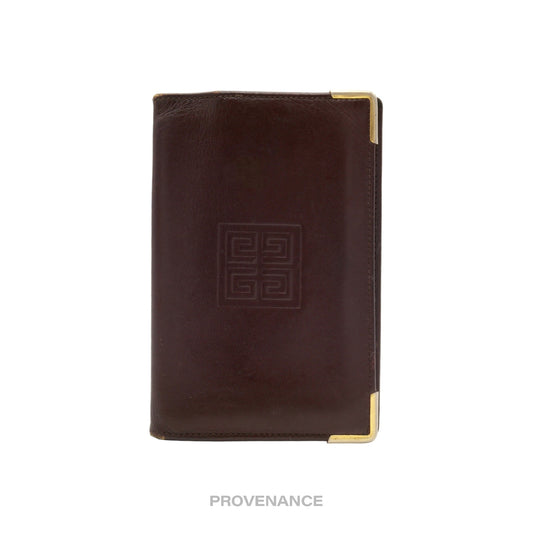 🔴 Givenchy Pocket Organizer Wallet - Burgundy Leather